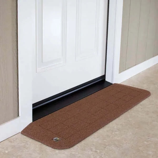 safepath bighorn plastic polymer threshold ramp next to a door