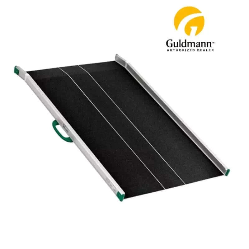 Guldmann - Stepless Wide Plain Portable Wheelchair Ramp white background