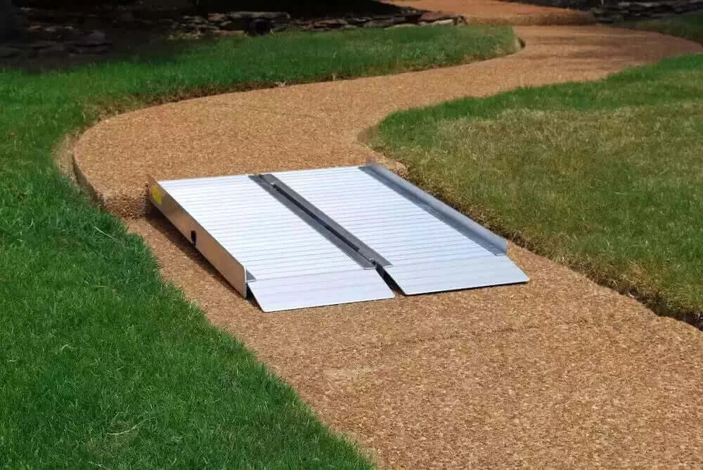 american access sidekick ramp on a walkway unfolded